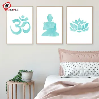 Turquoise Meditation Posters and Prints Buddha Lotus Flower Art Om Symbol Artwork Bathroom Living Pictures on Wall Paintings
Turquoise Meditation Posters and Prints Buddha Lotus Flower Art Om Symbol Artwork Bathroom Living Pictures on Wall Paintings