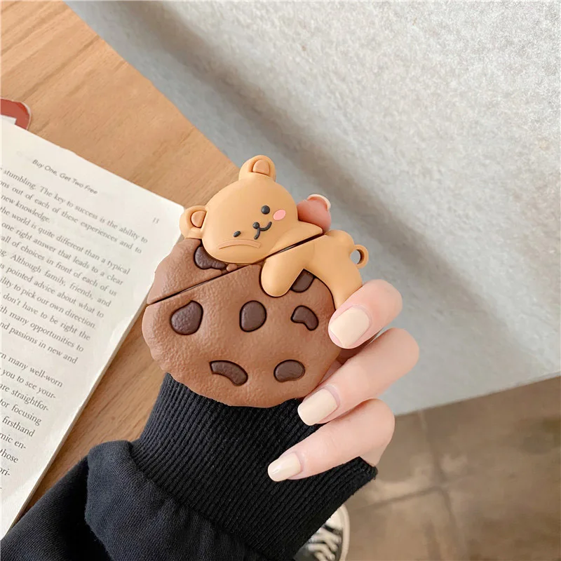 Cute Chocolate chip cookie Case For Apple Airpods Pro Cover Funny Silicone Earphone Case For airpod 2/1 Headphones Case Box Capa
Cute Chocolate chip cookie Case For Apple Airpods Pro Cover Funny Silicone Earphone Case For airpod 2/1 Headphones Case Box Capa