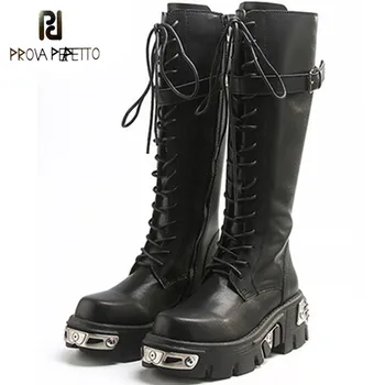 Prova Perfetto Buckle Thick Bottom Boots Women Fashion Mid-Calf Round Toe Botas Mujer Platform Zipper Plus Cross Lace-Up Stivali
Prova Perfetto Buckle Thick Bottom Boots Women Fashion Mid-Calf Round Toe Botas Mujer Platform Zipper Plus Cross Lace-Up Stivali