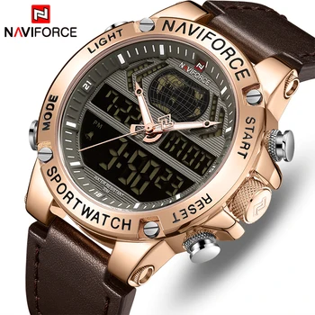Men Watches Top Luxury Brand Men Leather Sports Watches NAVIFORCE Men's Quartz LED Digital Clock Waterproof Military Wrist Watch
Men Watches Top Luxury Brand Men Leather Sports Watches NAVIFORCE Men's Quartz LED Digital Clock Waterproof Military Wrist Watch
