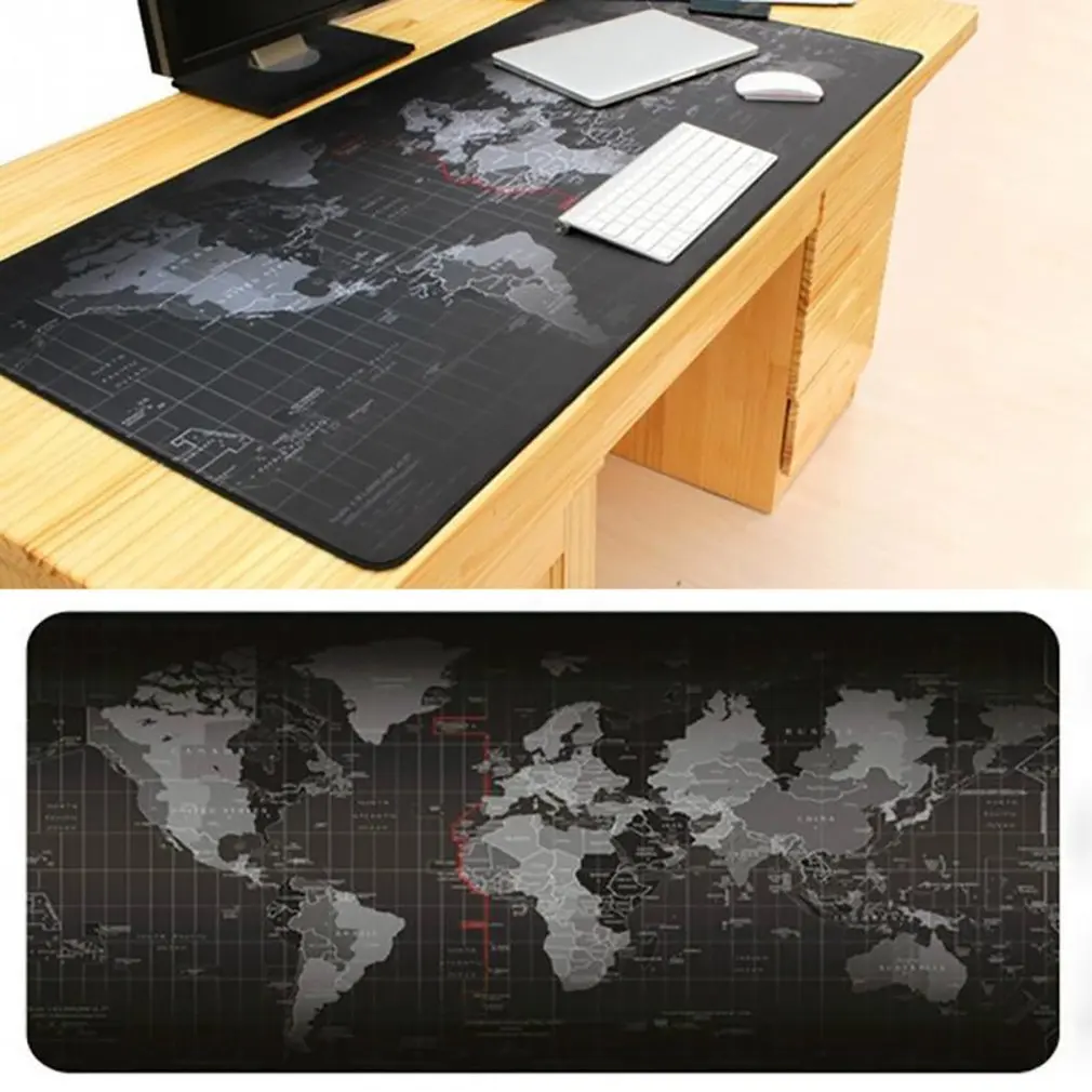 Большой игровой коврик для мыши с изображением старой карты мира клавиатуры