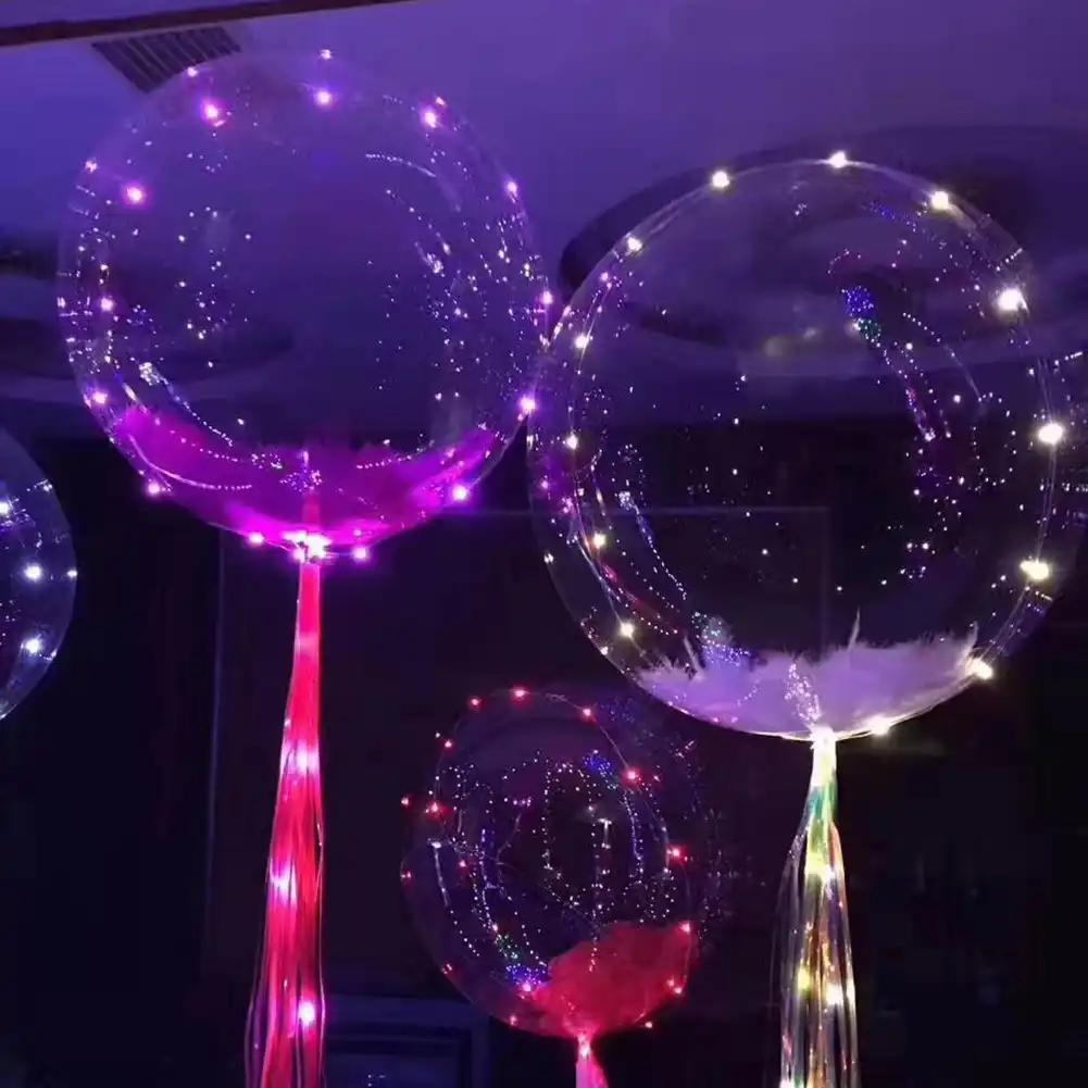 20inch inflatable clear balloon led stringed light beautiful