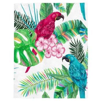 Tropical Rainforest Plant Palm Leaf Parrot Printed Flannel Blanket Soft Throw Blanket Machine Washable Blankets for Beds
Tropical Rainforest Plant Palm Leaf Parrot Printed Flannel Blanket Soft Throw Blanket Machine Washable Blankets for Beds