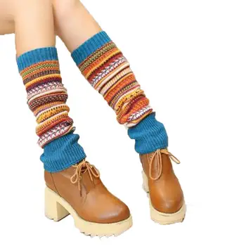 Women Warm Leg Protector Multicolor Stripes Woolen Knitted Long Tube Fall and Winter Thick Socks Casual
Women Warm Leg Protector Multicolor Stripes Woolen Knitted Long Tube Fall and Winter Thick Socks Casual