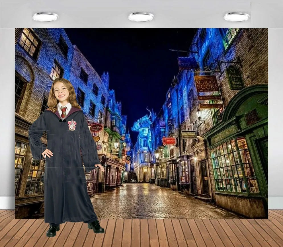 Harry Town Street Diagon Backdrop Photography High-quality Printing Kids Happy Birthday Party Photo Background Vinyl Fabric
Harry Town Street Diagon Backdrop Photography High-quality Printing Kids Happy Birthday Party Photo Background Vinyl Fabric