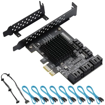 PCIE SATA Card 8 Port, 6Gbps SATA 3.0 PCIe Card, PCIe To SATA Controller Expansion Card, Upport 8 SATA 3.0 Devices
PCIE SATA Card 8 Port, 6Gbps SATA 3.0 PCIe Card, PCIe To SATA Controller Expansion Card, Upport 8 SATA 3.0 Devices