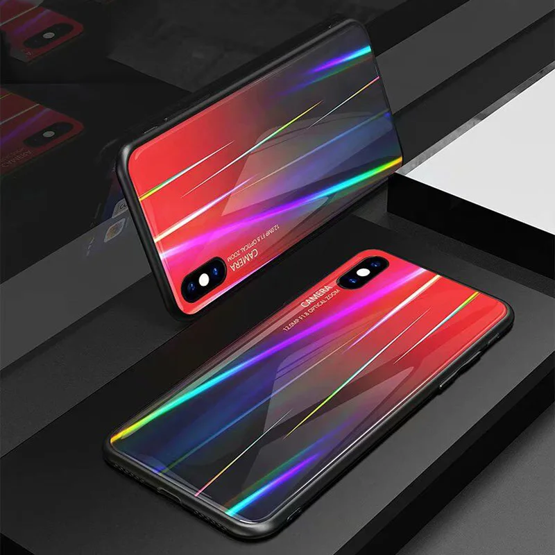 Laser Tempered Glass Phone Case for Xiaomi Mi 8 9 Case Gradient Colorful Shockproof Back Cover For Xiaomi Redmi Note 7 Coque
Laser Tempered Glass Phone Case for Xiaomi Mi 8 9 Case Gradient Colorful Shockproof Back Cover For Xiaomi Redmi Note 7 Coque