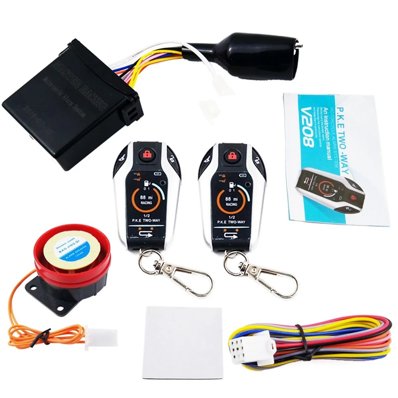 12V Motorcycle Anti-Theft Two-Way Alarm with Automatic Locking To Unlock A Key To Start the Flameout Function To Protect the Eng
12V Motorcycle Anti-Theft Two-Way Alarm with Automatic Locking To Unlock A Key To Start the Flameout Function To Protect the Eng