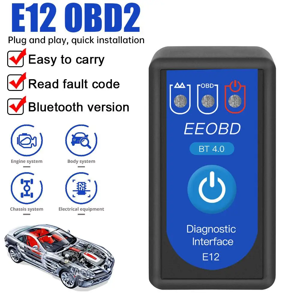 Pratical Bluetooth Scanner Code Reader Tool Auto Tools Car Accessories OBD2 ELM 327 Smart Chip for Android
Pratical Bluetooth Scanner Code Reader Tool Auto Tools Car Accessories OBD2 ELM 327 Smart Chip for Android