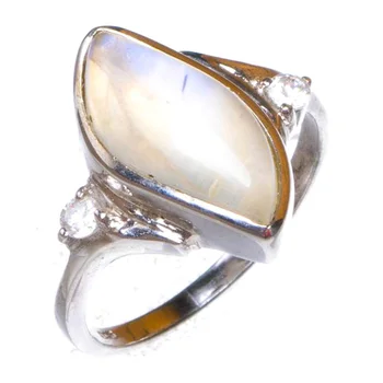 Natural Rainbow Moonstone And Zircon Handmade 925 Sterling Silver Ring 7.5 D1165
Natural Rainbow Moonstone And Zircon Handmade 925 Sterling Silver Ring 7.5 D1165