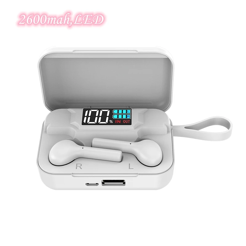 TWS Wireless Earphones Bluetooth V5.0 Wireless Bluetooth Headste LED Display With 2600mAh Charging Box Headsets With Mic
TWS Wireless Earphones Bluetooth V5.0 Wireless Bluetooth Headste LED Display With 2600mAh Charging Box Headsets With Mic