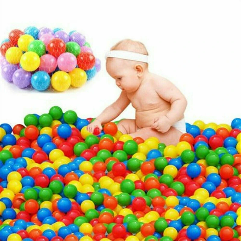 Фото 10 шт. Экологичные забавные детские игрушки цветные мягкие пластиковые шары для