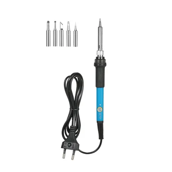 New Soldering Iron 60W Electric Adjustable Temperature Welding Soldering Iron + 5 Replacement Soldering Tips Set 220V EU US Plug
New Soldering Iron 60W Electric Adjustable Temperature Welding Soldering Iron + 5 Replacement Soldering Tips Set 220V EU US Plug