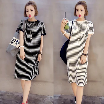 209# Summer Short Sleeve Strip Cotton Maternity Nursing Long Tees Casual Breastfeeding T-shirt For Pregnant Women Pregnancy Tops
209# Summer Short Sleeve Strip Cotton Maternity Nursing Long Tees Casual Breastfeeding T-shirt For Pregnant Women Pregnancy Tops