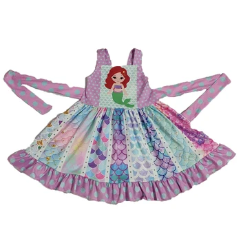 Boutique Girls' Dresses clothing lovely mermaid print dots colorful scales pink dots waves kids clothing 
Boutique Girls' Dresses clothing lovely mermaid print dots colorful scales pink dots waves kids clothing