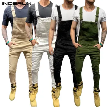 INCERUN Men Pure Color Fashion Suspender Jumpsuit Casual Joker Joggers Mens Overalls Playsuit Slim Streetwear Cargo Bib Rompers
INCERUN Men Pure Color Fashion Suspender Jumpsuit Casual Joker Joggers Mens Overalls Playsuit Slim Streetwear Cargo Bib Rompers
