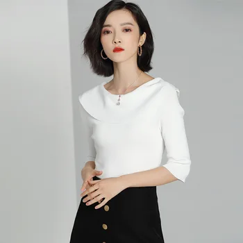 2019 Spring New Knitted Jacket Ruffle Collar Sweater Women Korean Slim Round Neck Short
2019 Spring New Knitted Jacket Ruffle Collar Sweater Women Korean Slim Round Neck Short