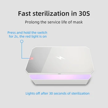 UV Light Cell Phone Sanitizer Phone Wireless Charger Mirror Multi-Function Disinfection Box For Mobile Phone Watches Mask
UV Light Cell Phone Sanitizer Phone Wireless Charger Mirror Multi-Function Disinfection Box For Mobile Phone Watches Mask