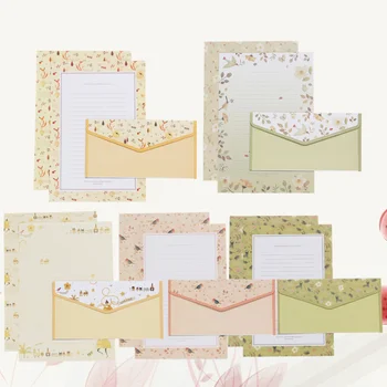 5 Sets/45pcs Set Chic Delicate Letter Paper With Envelopes for School Students Home 
5 Sets/45pcs Set Chic Delicate Letter Paper With Envelopes for School Students Home