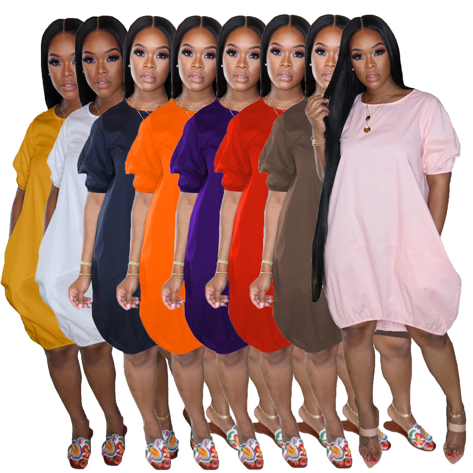 Spot 2020 European and American spring and summer fashion casual street bubble skirt lantern skirt short sleeve summer
Spot 2020 European and American spring and summer fashion casual street bubble skirt lantern skirt short sleeve summer