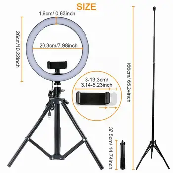 10" Selfie Ring Light with Remote Control 16-Color Camera Ring Light with Phone Holder and Tripod for Live Stream TikTok 
10" Selfie Ring Light with Remote Control 16-Color Camera Ring Light with Phone Holder and Tripod for Live Stream TikTok