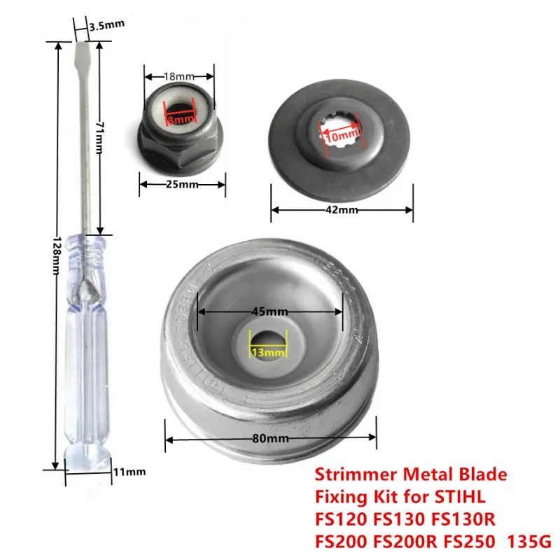 Description Picture 4 of itemBrushcutter Head and Gearbox Fixing Kit Steel Wire Trimmer Head Grass Weed Cutting Rusting Dust Removal Plate for Lawn Mover