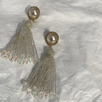 HANDMADE Bohemia Rice Beads Tassel Earrings Crystal Rhinestones Drop Earrings for Women Korean Fashion Jewelry Birthday Gifts
HANDMADE Bohemia Rice Beads Tassel Earrings Crystal Rhinestones Drop Earrings for Women Korean Fashion Jewelry Birthday Gifts