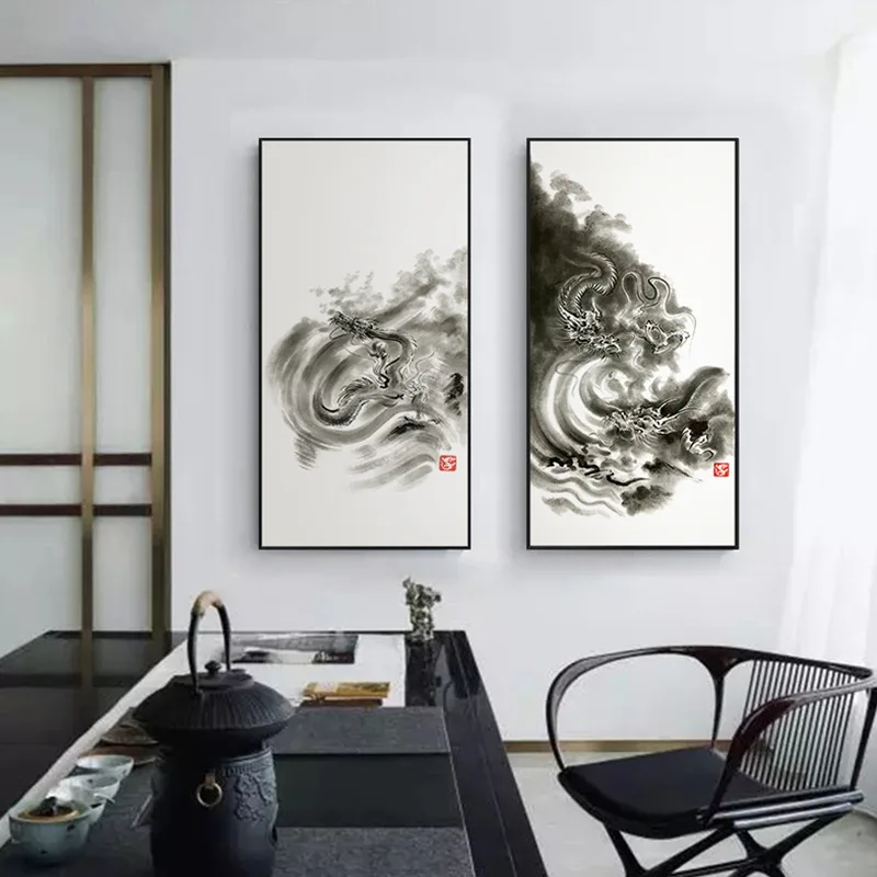 New Chinese Black and White China Ink Wash Painting Dragon Imperial Print Canva Wall Art for Living Room Decor Artwork Fashion
New Chinese Black and White China Ink Wash Painting Dragon Imperial Print Canva Wall Art for Living Room Decor Artwork Fashion