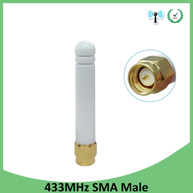 1pcs 433MHz Antenna 3dbi SMA Male Connector Plug 433 MHz Directional Antena Small Size Waterproof Antenne for Lorawan watermeter 
1pcs 433MHz Antenna 3dbi SMA Male Connector Plug 433 MHz Directional Antena Small Size Waterproof Antenne for Lorawan watermeter