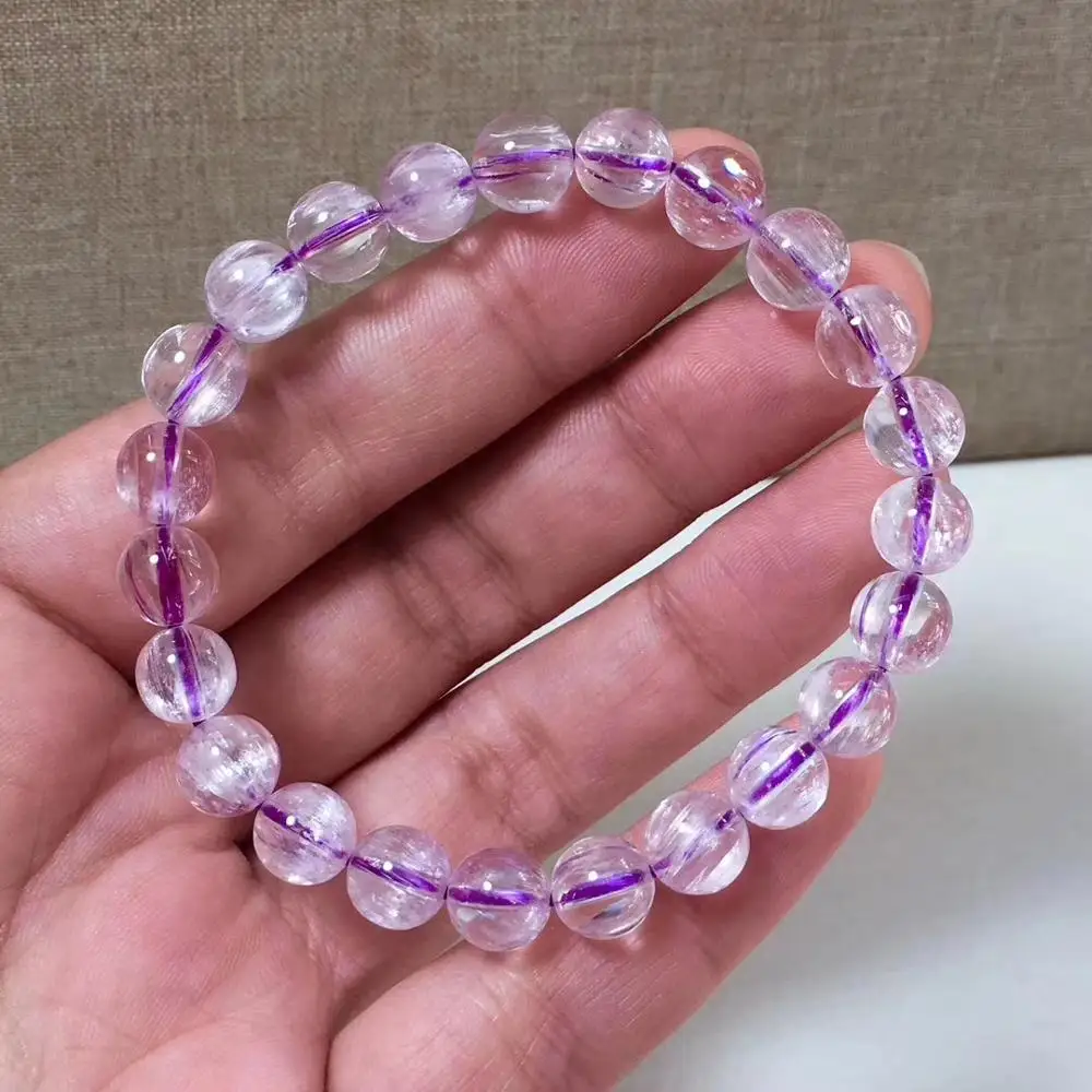 8.4mm Certificate Natural Purple Kunzite Clear Round Beads Bracelet Gemstone Cat Eye Effect Crystal Women Men Jewelry AAAAA
8.4mm Certificate Natural Purple Kunzite Clear Round Beads Bracelet Gemstone Cat Eye Effect Crystal Women Men Jewelry AAAAA