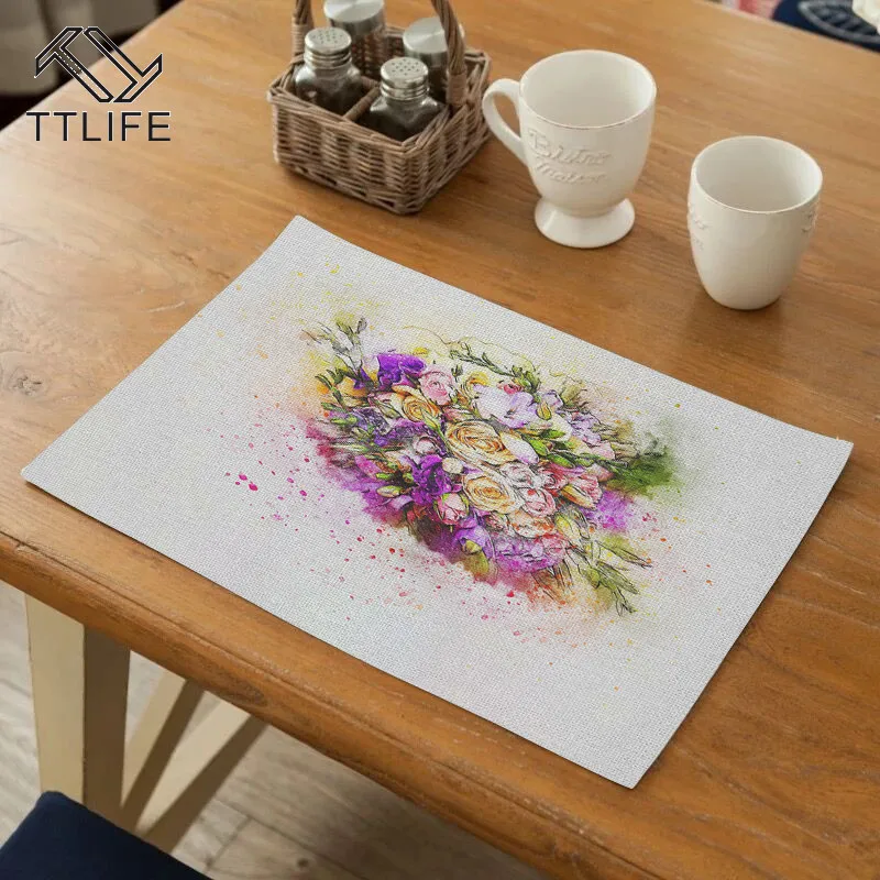 TTLIFE Flower Printed Kitchen Platemat For Dinning Table Non-Skip Floral Landscape Tableware Mats Home Decor Table Cloth Napkins
TTLIFE Flower Printed Kitchen Platemat For Dinning Table Non-Skip Floral Landscape Tableware Mats Home Decor Table Cloth Napkins
