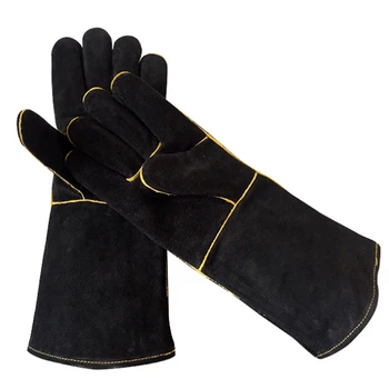 1 Pair Black Electric Welding Cowhide BBQ Microwave Oven Insulation Anti-scalding High Temperature Protective Gloves
1 Pair Black Electric Welding Cowhide BBQ Microwave Oven Insulation Anti-scalding High Temperature Protective Gloves