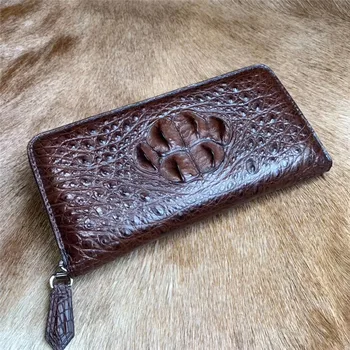 High-end Genuine Crocodile Skin Men's Large Brown Card Bag Zipper Closure Exotic Alligator Leather Long Wallet Male Clutch Purse
High-end Genuine Crocodile Skin Men's Large Brown Card Bag Zipper Closure Exotic Alligator Leather Long Wallet Male Clutch Purse