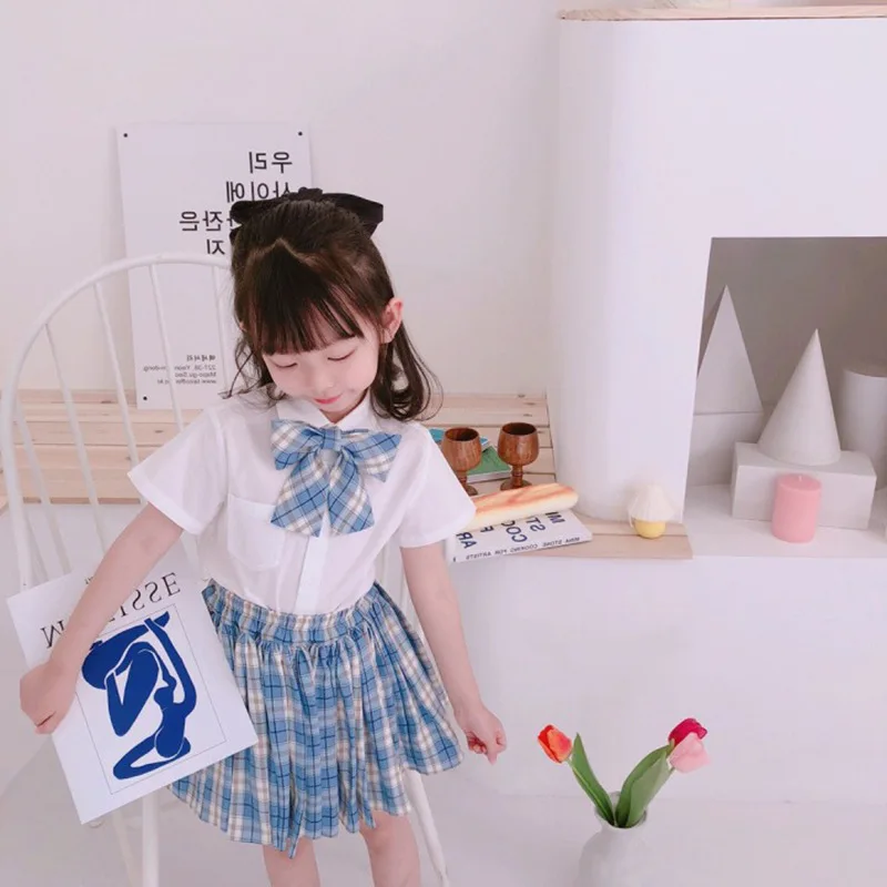 Jk Uniform Set Summer Children's College Style Shirt Plaid Pleated Skirt Japanese School Uniform Two-piece Kids Clothes Girls
Jk Uniform Set Summer Children's College Style Shirt Plaid Pleated Skirt Japanese School Uniform Two-piece Kids Clothes Girls