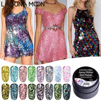 Lagunamoon Jazzy Glitter Gel Nail Polish UV LED Soak Off Varnish Lacquer Semi Permanent Glitter 5g 
Lagunamoon Jazzy Glitter Gel Nail Polish UV LED Soak Off Varnish Lacquer Semi Permanent Glitter 5g