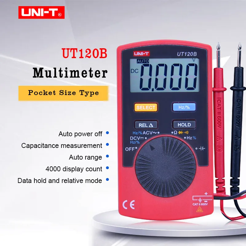 UNI-T UT120B Pocket Size Type Auto-range DMM Digital Multimeters AC/DC frequency multimeter Ammeter Multitester
UNI-T UT120B Pocket Size Type Auto-range DMM Digital Multimeters AC/DC frequency multimeter Ammeter Multitester