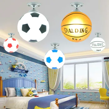 Thrisdar E27 Football LED Ceiling Lamp Cartoon Glass Globe Ceiling Light Modern Creative Children's Room Bedroom Ceiling Lamps
Thrisdar E27 Football LED Ceiling Lamp Cartoon Glass Globe Ceiling Light Modern Creative Children's Room Bedroom Ceiling Lamps