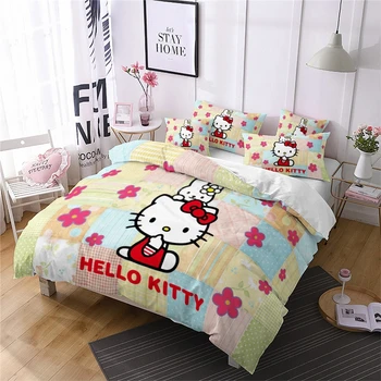 Home Textile Hello Kitty 3d Bedding Set Printed Duvet Cover Set Pillowcase Twin Full Queen King Children Bed Linen Bedclothes
Home Textile Hello Kitty 3d Bedding Set Printed Duvet Cover Set Pillowcase Twin Full Queen King Children Bed Linen Bedclothes