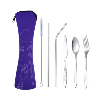 Hot 3pcs/set Stainless Steel Tableware Set Kids Travel Camping Cutlery Set Fork Dinner Dinnerware Case Kit With Cloth Bags
Hot 3pcs/set Stainless Steel Tableware Set Kids Travel Camping Cutlery Set Fork Dinner Dinnerware Case Kit With Cloth Bags