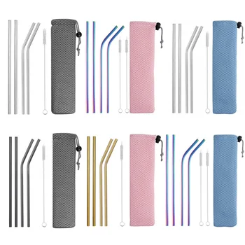 Drinking Straw Reusable Straws with Cleaner Brush Set High Quality Eco Friendly Stainless Steel Metal Straw For Mugs
Drinking Straw Reusable Straws with Cleaner Brush Set High Quality Eco Friendly Stainless Steel Metal Straw For Mugs