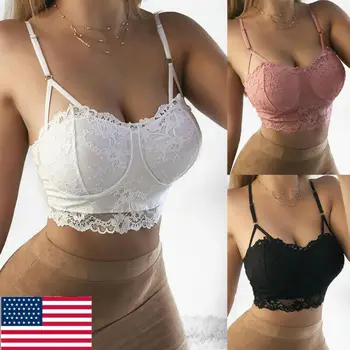 Women lady Floral Lace Strap Wrapped Chest Bralette Lingerie Bras Sexy Hollow Push-up Cami Crop Top Fashion Sexy Sleeveless Vest
Women lady Floral Lace Strap Wrapped Chest Bralette Lingerie Bras Sexy Hollow Push-up Cami Crop Top Fashion Sexy Sleeveless Vest