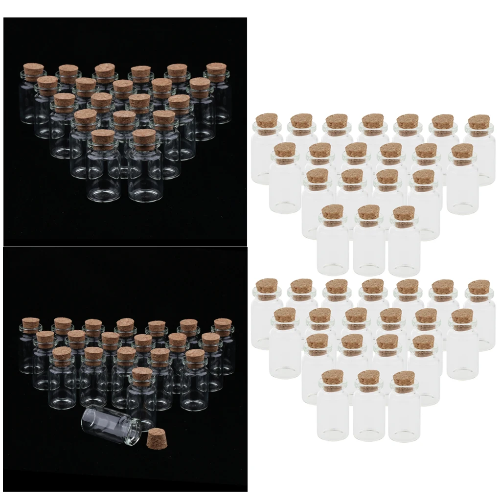 40 x Small 10ml Mini Cork Stopper Glass Vial Jars Drifting Wishing Bottles 40 x Small 10ml Mini Cork Stopper Glass Vial Jars Drifting Wishing Bottles