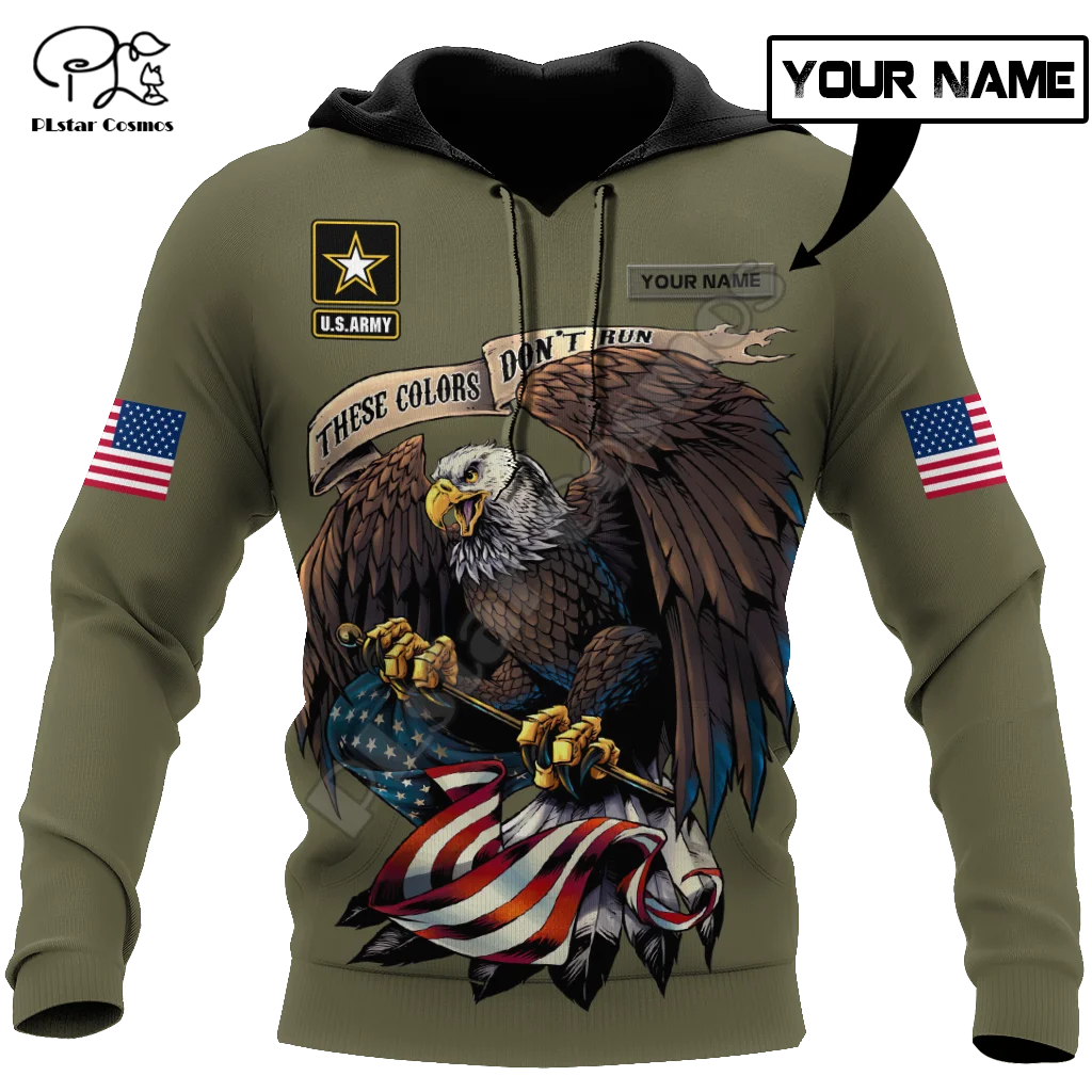 

PLstar Cosmos US Army Eagle Marine Military Camo Suit Veteran NewFashion 3DPrint Men/Women Streetwear Pullover Jacket Hoodies N5