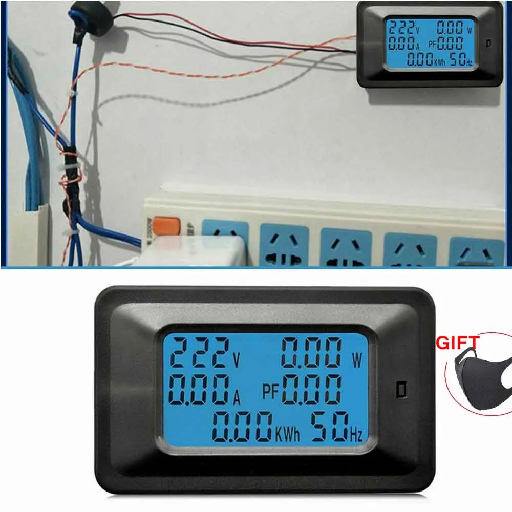 100A AC LCD Digital Panel Power Watt Meter Monitor Voltage KWh Voltmeter Ammeter Overload Alarm Blue Backlight Monitor Ammeter
100A AC LCD Digital Panel Power Watt Meter Monitor Voltage KWh Voltmeter Ammeter Overload Alarm Blue Backlight Monitor Ammeter