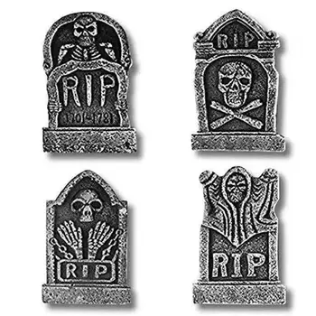 

Tombstone Halloween Props Bar Haunted House Secret Room Horror Decorative Ornaments Newer 4PCS/Set Three-dimensional Foam