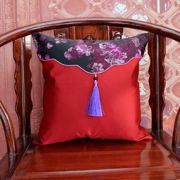 New Chinese Style Pure Color Classical Cushion Cover Tassels Jade Bead Plant Flower Fish Black Peony Pillowcase Seawater 
New Chinese Style Pure Color Classical Cushion Cover Tassels Jade Bead Plant Flower Fish Black Peony Pillowcase Seawater