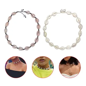 2 Pcs/set Fashion Lady Women Shell Necklace Imitation Pearl Hand Knotted Necklaces Beach Style Girls Jewelry 
2 Pcs/set Fashion Lady Women Shell Necklace Imitation Pearl Hand Knotted Necklaces Beach Style Girls Jewelry
