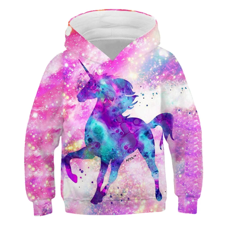 Sparkling Unicorn Black Hoodie Sparkling Unicorn Black Hoodie