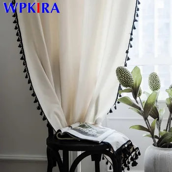 Japanese Semi-shading Sheer Curtain for Living room Window Simple Partition Curtain Cotton Linen Black Tassel Floating M2143
Japanese Semi-shading Sheer Curtain for Living room Window Simple Partition Curtain Cotton Linen Black Tassel Floating M2143