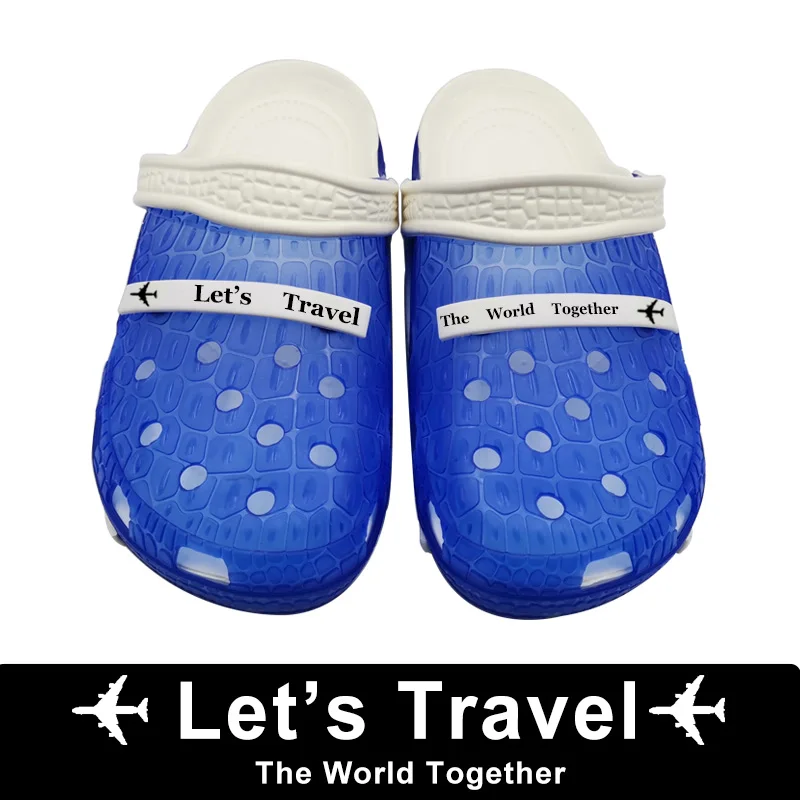 Let's Travel The World Together Slippers Crocks Hole Shoes Rubber Clogs For Women EVA Unisex Beach Garden Shoes Crocse Zapatos
Let's Travel The World Together Slippers Crocks Hole Shoes Rubber Clogs For Women EVA Unisex Beach Garden Shoes Crocse Zapatos